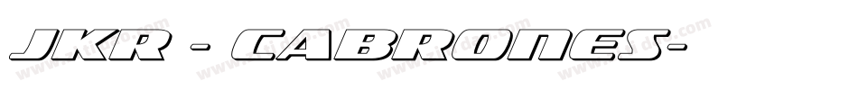 JKR - CABRONES字体转换
